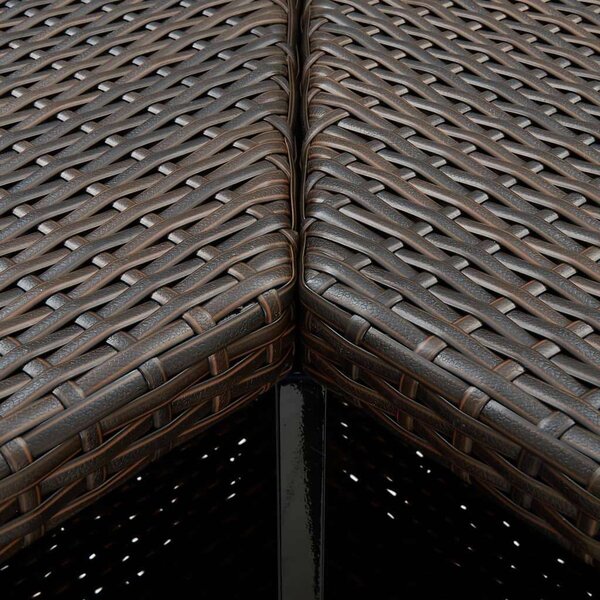 Sarok Bárasztal - PE Rattan - Barna - 100x50x105 cm