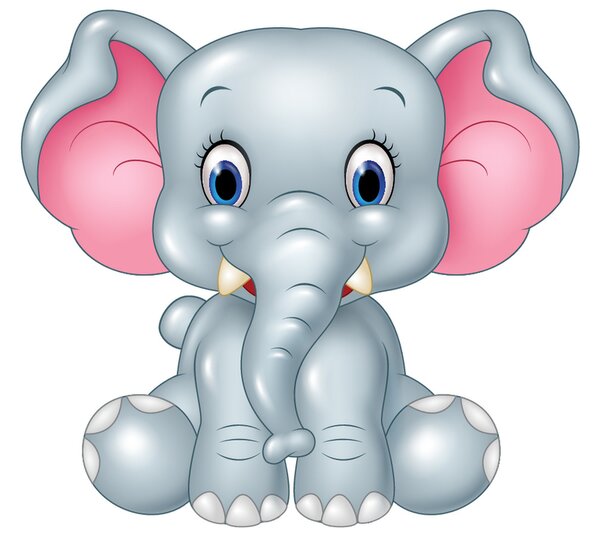 Gario Gyerek falmatrica Szép elefánt Méret: 10 x 10 cm