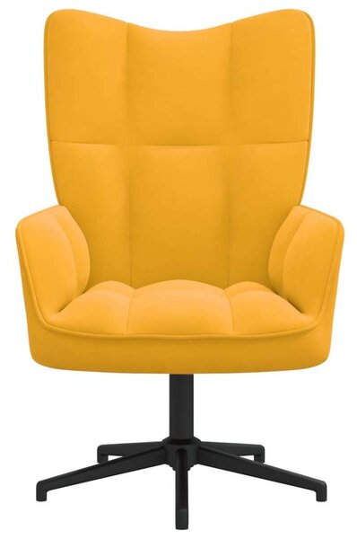 VidaXL mustársárga bársony pihenőfotel