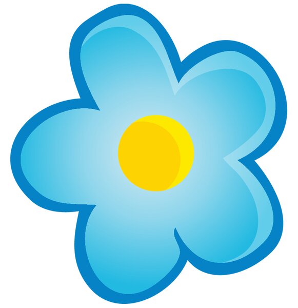 Gario Gyerek falmatrica Szép kék virágocska Méret: 20 x 20 cm