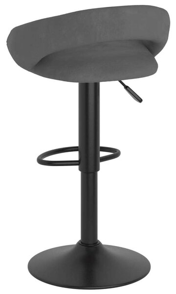 VidaXL Bársony Bárszék - 2 db - Sötétszürke