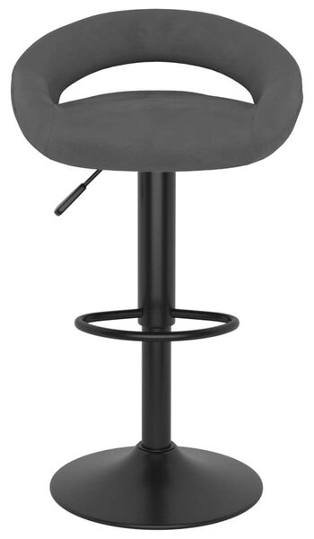 VidaXL Bársony Bárszék - 2 db - Sötétszürke