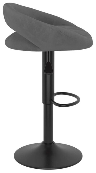 VidaXL Bársony Bárszék - 2 db - Sötétszürke