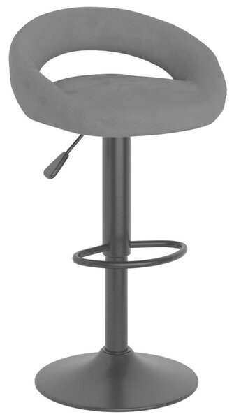 VidaXL Bársony Bárszék - 2 db - Sötétszürke