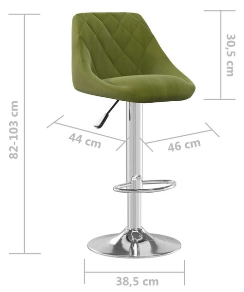 VidaXL Bárzsék - Bársony - Világoszöld - 2 db
