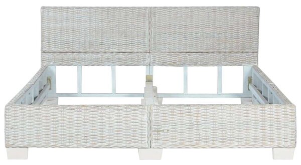 VidaXL szürke természetes rattan ágykeret 160 x 200 cm