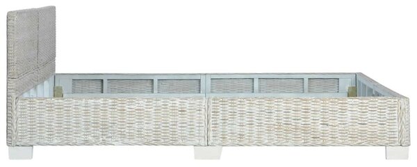 VidaXL szürke természetes rattan ágykeret 160 x 200 cm