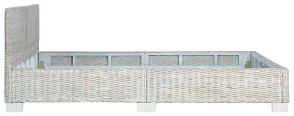 VidaXL szürke természetes rattan ágykeret 160 x 200 cm