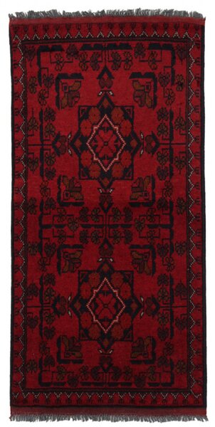 Gyapjú szőnyeg bordó Kargai 50x100 kézi csomózású keleti szőnyeg