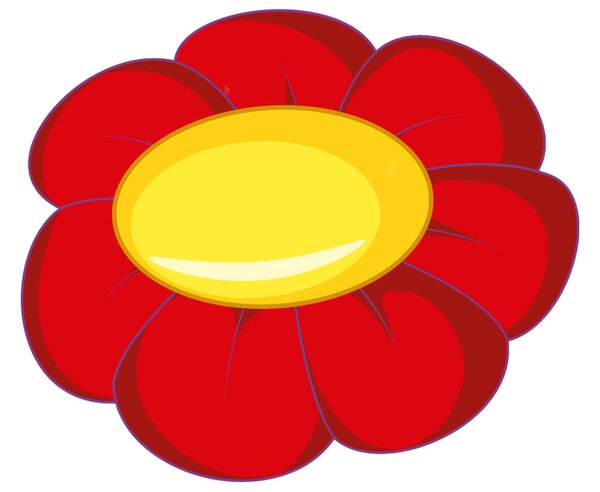 Gario Gyerek falmatrica Nagy piros virág Méret: 10 x 10 cm