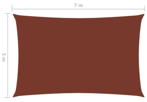 VidaXL Napvitorla - 5x7m, Terrakotta