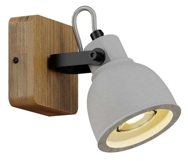 Lindby - Mirka Fali Lámpa Grey/Dark Wood - Lampemesteren