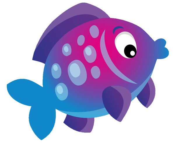 Gario Gyerek falmatrica Rózsaszín-kék halacska Méret: 10 x 10 cm