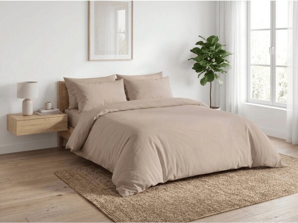 Krepp ágynemű TAUPEXA világosbarna Ágyneműhuzat mérete: 70 x 90 cm | 140 x 220 cm