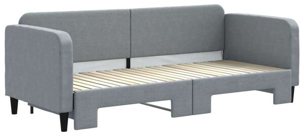 VidaXL világosszürke kihúzható szövet heverő 80 x 200 cm