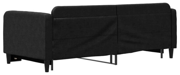 VidaXL fekete kihúzható szövet heverő 90x200 cm