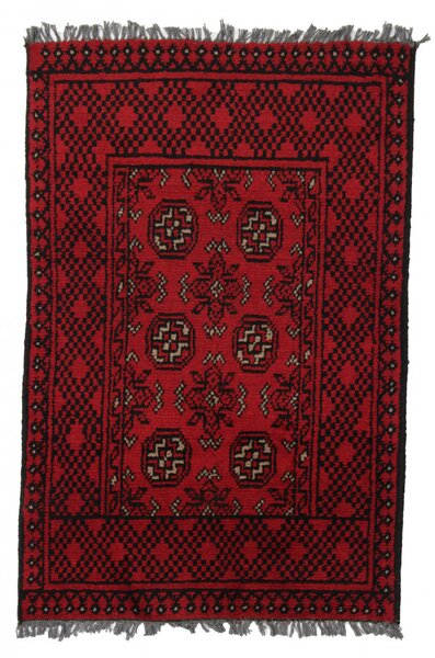 Gyapjú szőnyeg bordó Aqchai 73x112 kézi szőnyeg