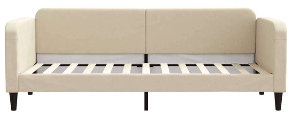 VidaXL krémszínű kihúzható szövet heverő fiókokkal 80 x 200 cm