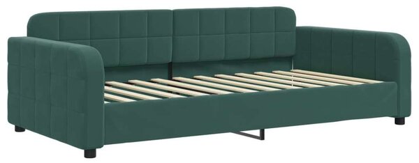 VidaXL zöld bársony heverő matraccal 100 x 200 cm