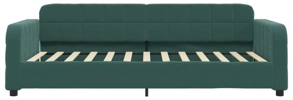VidaXL zöld bársony heverő matraccal 100 x 200 cm