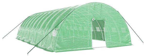 Acélvázas Üvegház - 60 m² - Zöld