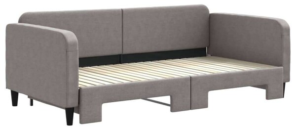 VidaXL tópszínű kihúzható szövet heverő 100 x 200 cm