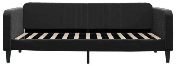 VidaXL fekete kihúzható bársony heverő fiókkal 100 x 200 cm