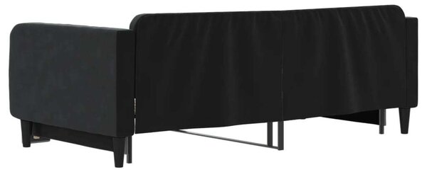 VidaXL fekete kihúzható bársonyheverő 100 x 200 cm