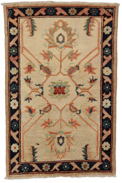 Ziegler gyapjú szőnyeg bézs-kék 58x90 kézi perzsa szőnyeg