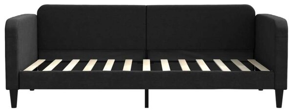 VidaXL fekete kihúzható szövet heverő fiókokkal 90 x 200 cm