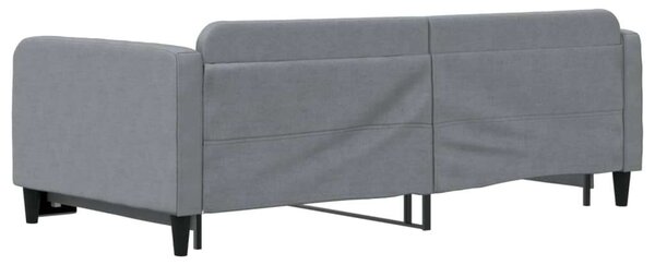 VidaXL világosszürke kihúzható szövet heverő 100 x 200 cm