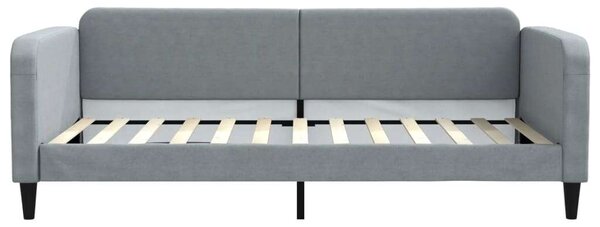 VidaXL világosszürke kihúzható szövet heverő 100 x 200 cm