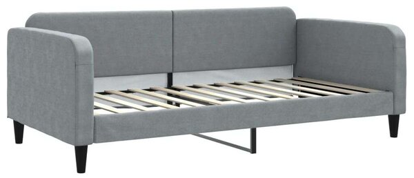 VidaXL világosszürke kihúzható szövet heverő 100 x 200 cm