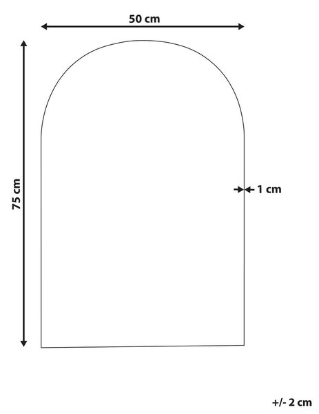 Falitükör ANNECY 50 cm 75 cm Ezüst