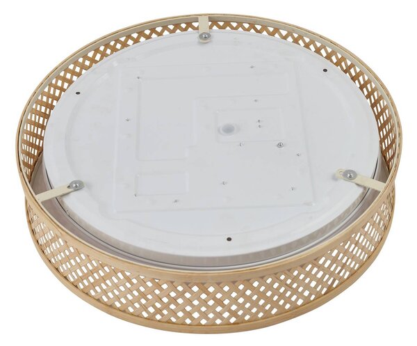 Lindby LED mennyezeti lámpa Eilif, bambusz, Ø 40 cm, Világos fa, Nappali / Étkező, Bambusz, Modern