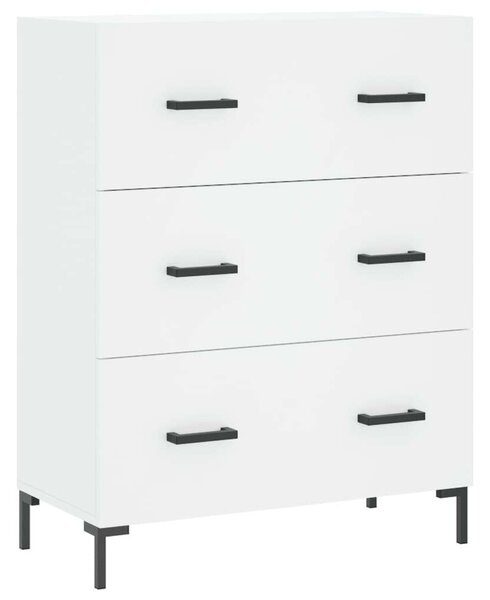 VidaXL Fehér 3 Fiókos Tálalószekrény - 69,5x34x90 cm