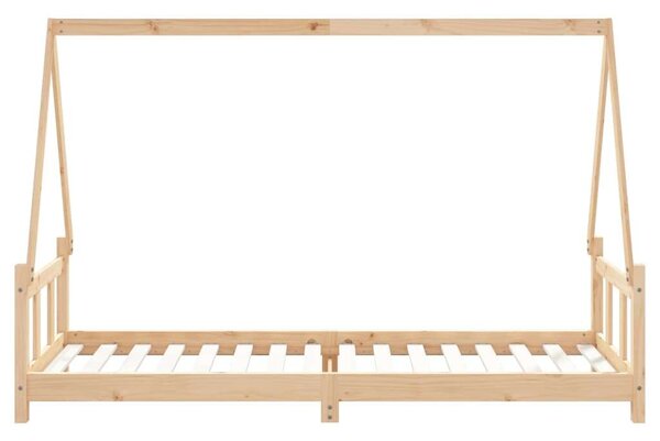 Gyerek tömör fenyőfa ágykeret 90 x 200 cm