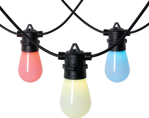 Okos LED fényfüzér 15 méter 15 lámpa opál RGBW IP44 - Chill