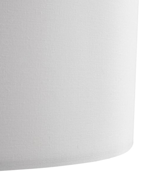 Lindby Adamio állólámpa, Ø 45,5 cm, fehér, textil, állvány, háromlábú, Világos fa, Nappali / Étkező, Fa, Vidéki otthon / Rusztikus