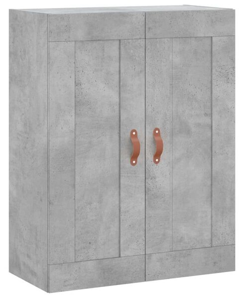 Betonszürke szerelt fa magasszekrény 69,5 x 34 x 180 cm