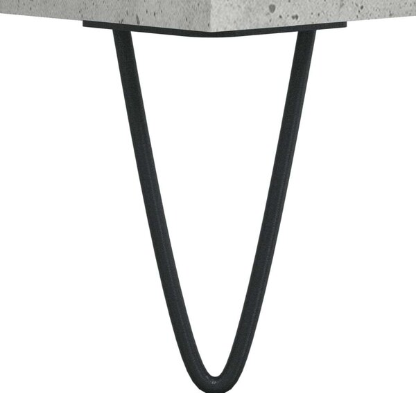 Betonszürke szerelt fa magasszekrény 69,5 x 34 x 180 cm