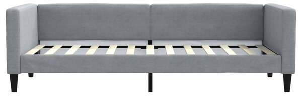 Világosszürke kihúzható szövet heverő fiókokkal 80 x 200 cm