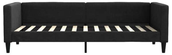Fekete kihúzható szövet heverő fiókokkal 80 x 200 cm