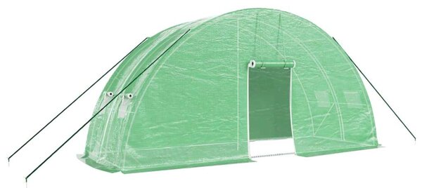 Acélvázas Üvegház - 12 m² - Zöld