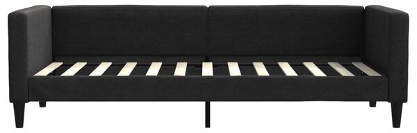 Fekete kihúzható szövet heverő 80 x 200 cm