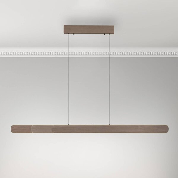 Paul Neuhaus LED-es függőlámpa Adriana, barna, hossza 160 cm, dimmelhető, Barna / rozsda, Nappali / Étkező, Alumínium, Modern
