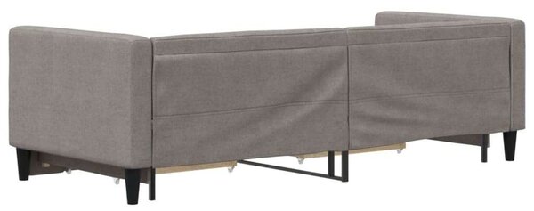 Tópszínű kihúzható bársonyheverő fiókokkal 80 x 200 cm