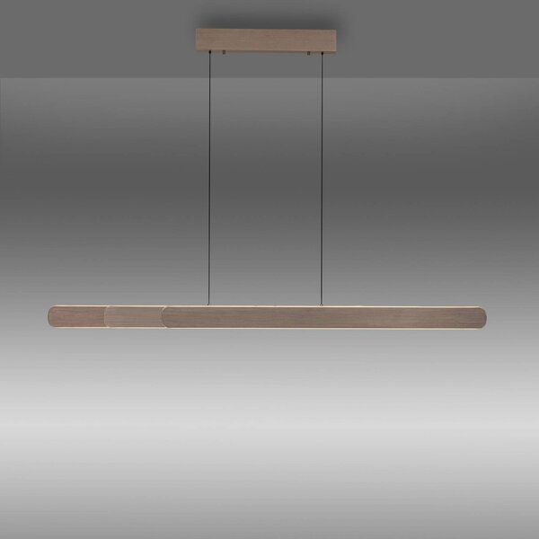 Paul Neuhaus LED-es függőlámpa Adriana, barna, hossza 160 cm, dimmelhető, Barna / rozsda, Nappali / Étkező, Alumínium, Modern