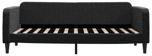 Fekete kihúzható szövet heverő 90x200 cm