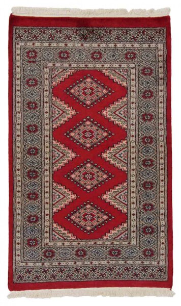 Gyapjú szőnyeg bordó Jaldar 76x125 kézi nappali szőnyeg
